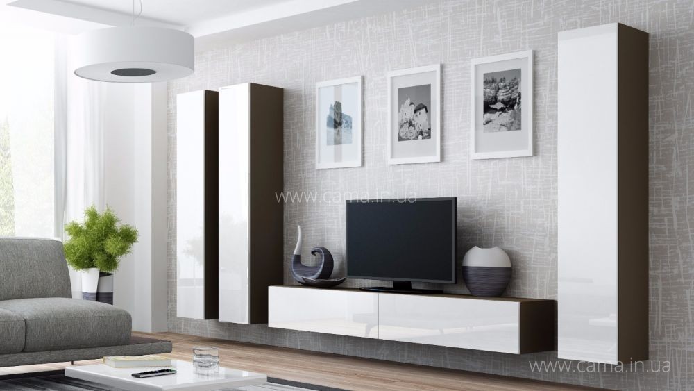 Гостиная Vigo 1 лате/белый глянец Гостиная Vigo 1 лате/белый глянец