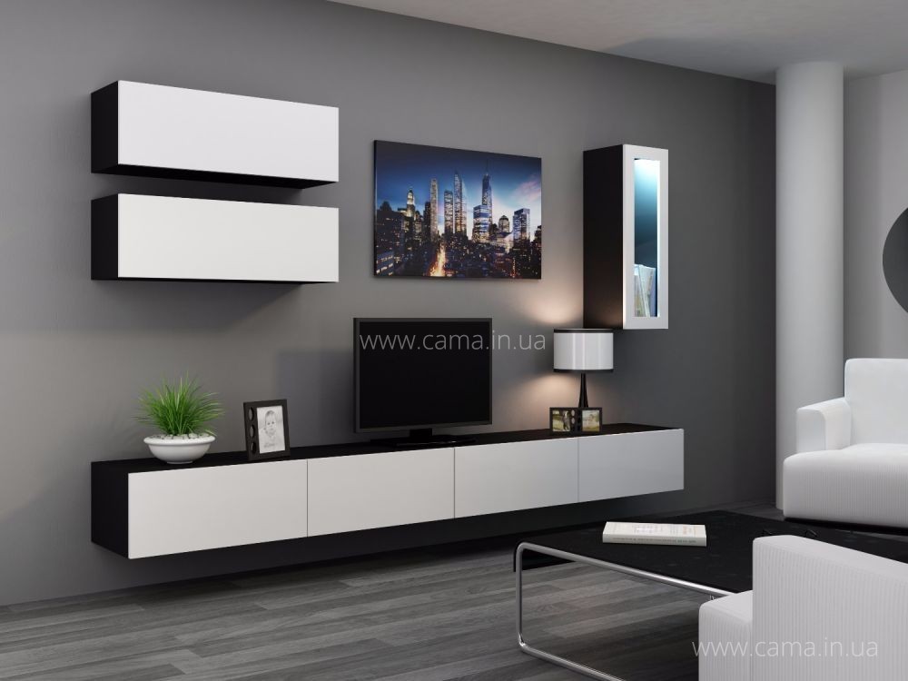 Гостиная Vigo 12 черный/белый глянец Гостиная Vigo 12 черный/белый глянец