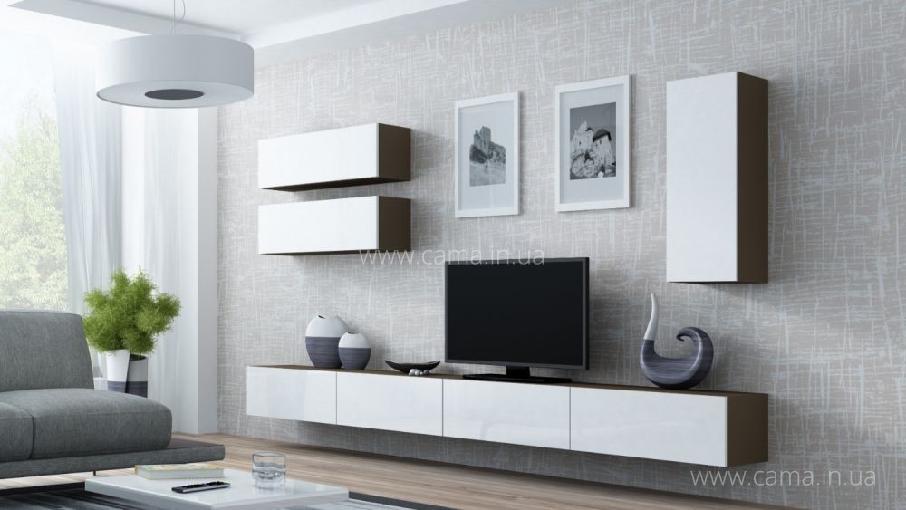 Гостиная Vigo 13 лате/белый глянец Гостиная Vigo 13 лате/белый глянец