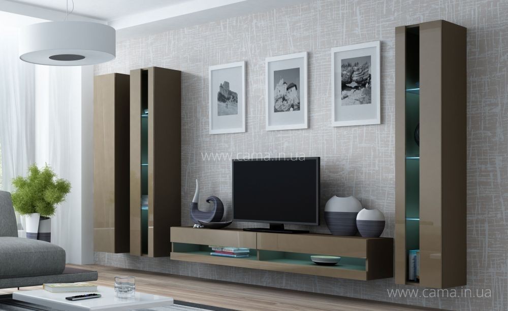 Гостиная Vigo New 6 латте/латте глянец Гостиная Vigo New 6 латте/латте глянец