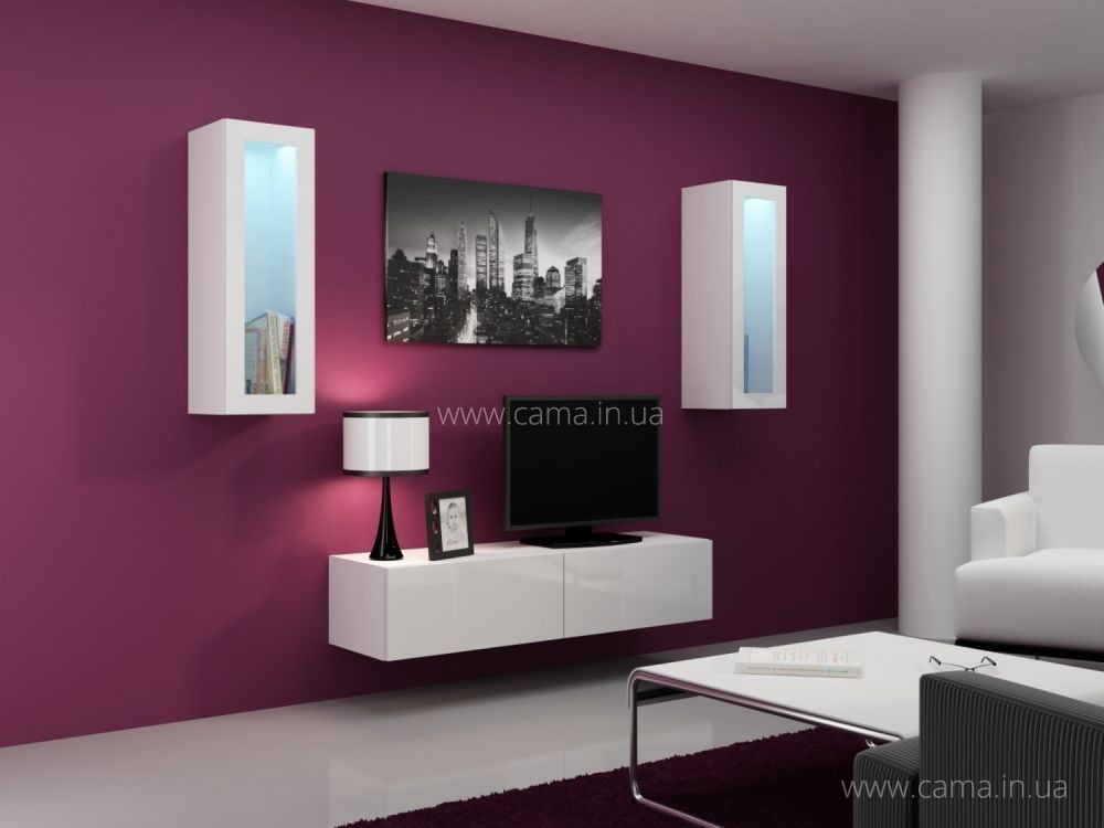 Гостиная Vigo 8 белый/белый глянец Гостиная Vigo 8 белый/белый глянец