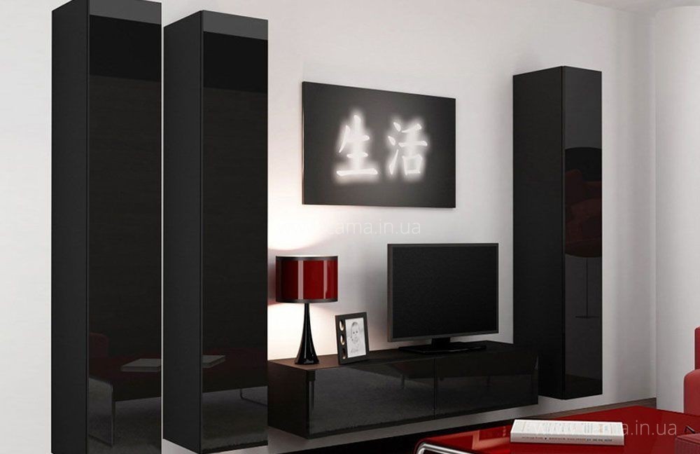 Тумба ТВ Vigo черный глянец 180 Тумба ТВ Vigo черный глянец 180