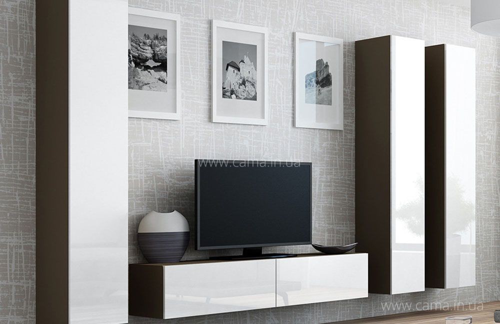 Тумба ТВ Vigo латте/белый глянец 180 Тумба ТВ Vigo латте/белый глянец 180