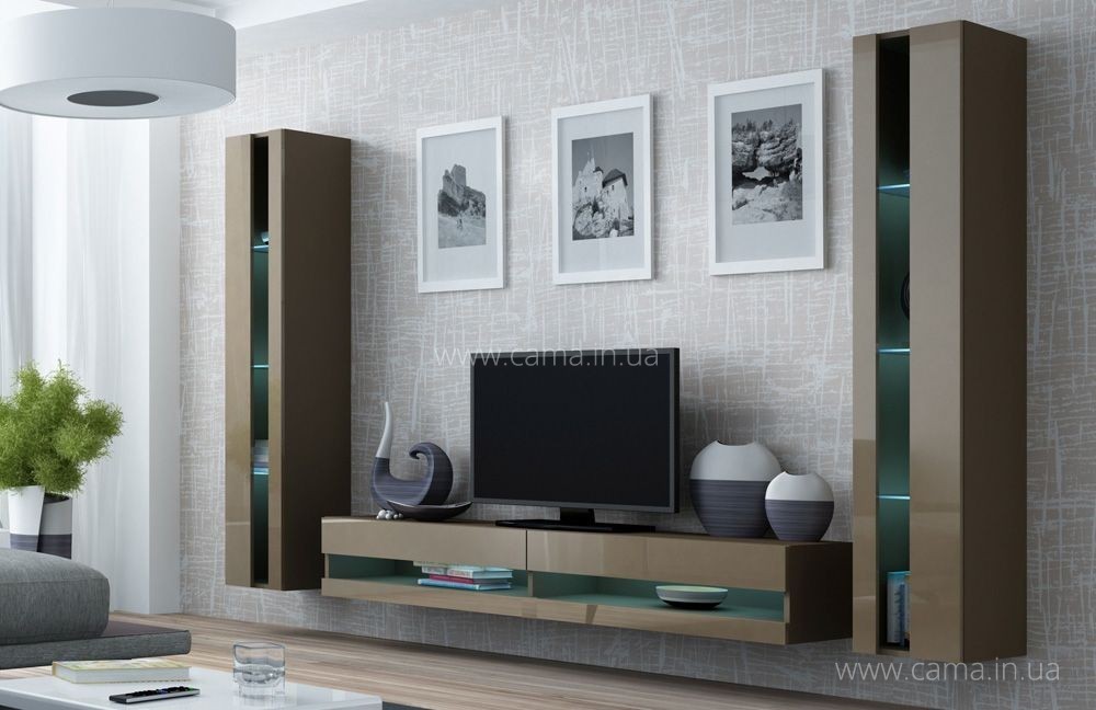 Гостиная Vigo New 3 латте/латте глянец Гостиная Vigo New 3 латте/латте глянец