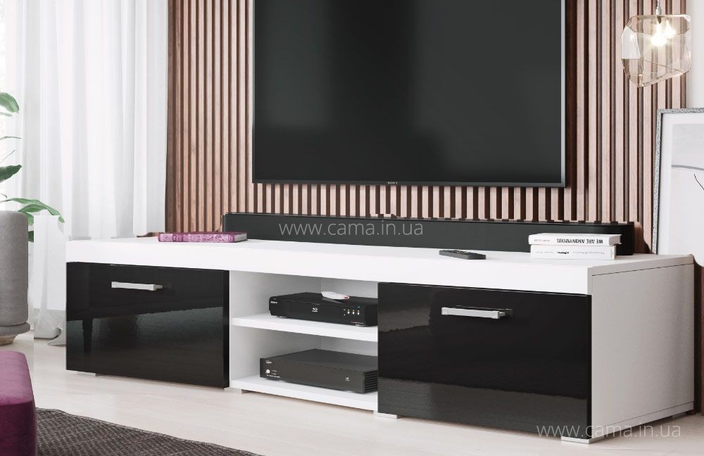 Комод ТВ Samba черный (200см) Комод ТВ Samba черный (200см)
