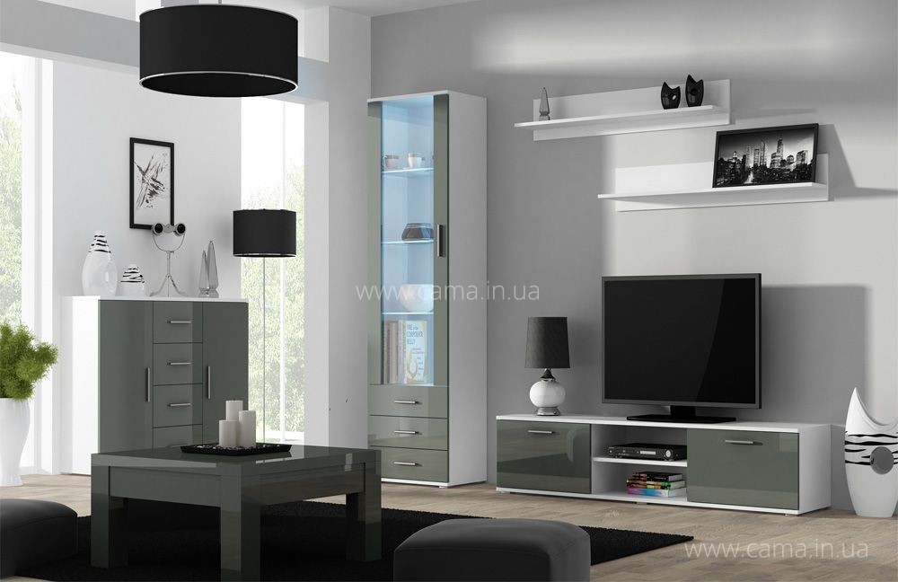 Гостиная Soho 2 белый/серый глянец Гостиная Soho 2 белый/серый глянец