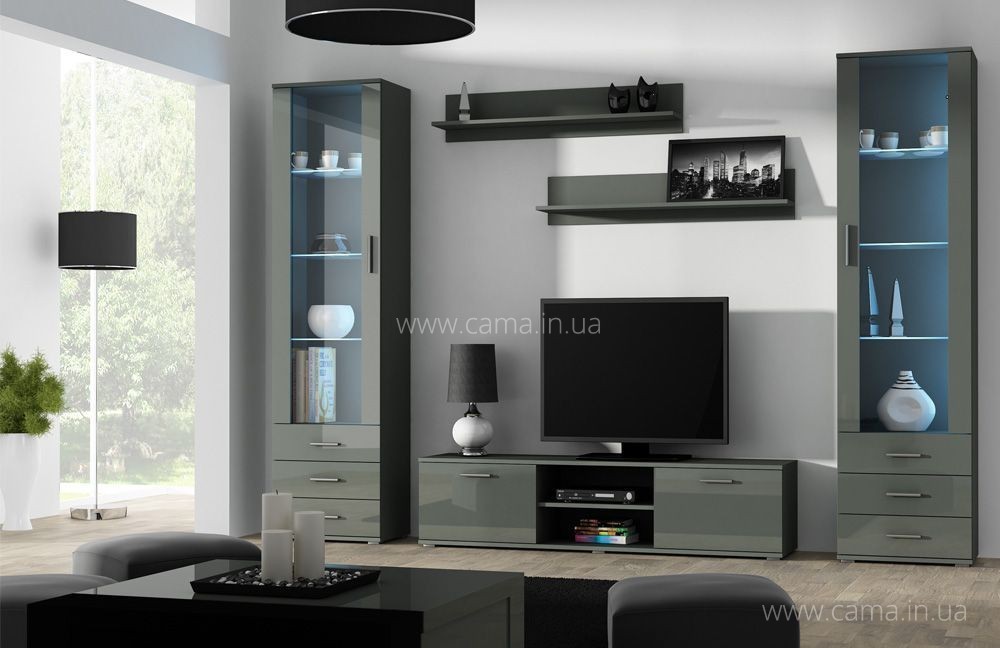 Гостиная Soho 4 серый/серый глянец Гостиная Soho 4 серый/серый глянец