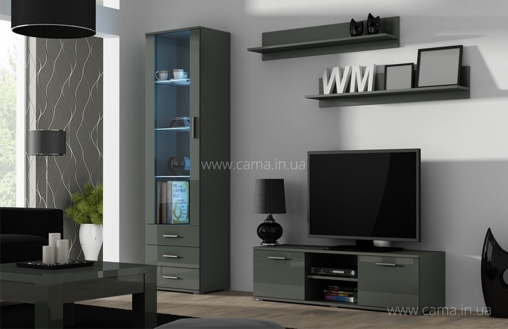 Гостиная Soho 7 серый/серый глянец Гостиная Soho 7 серый/серый глянец