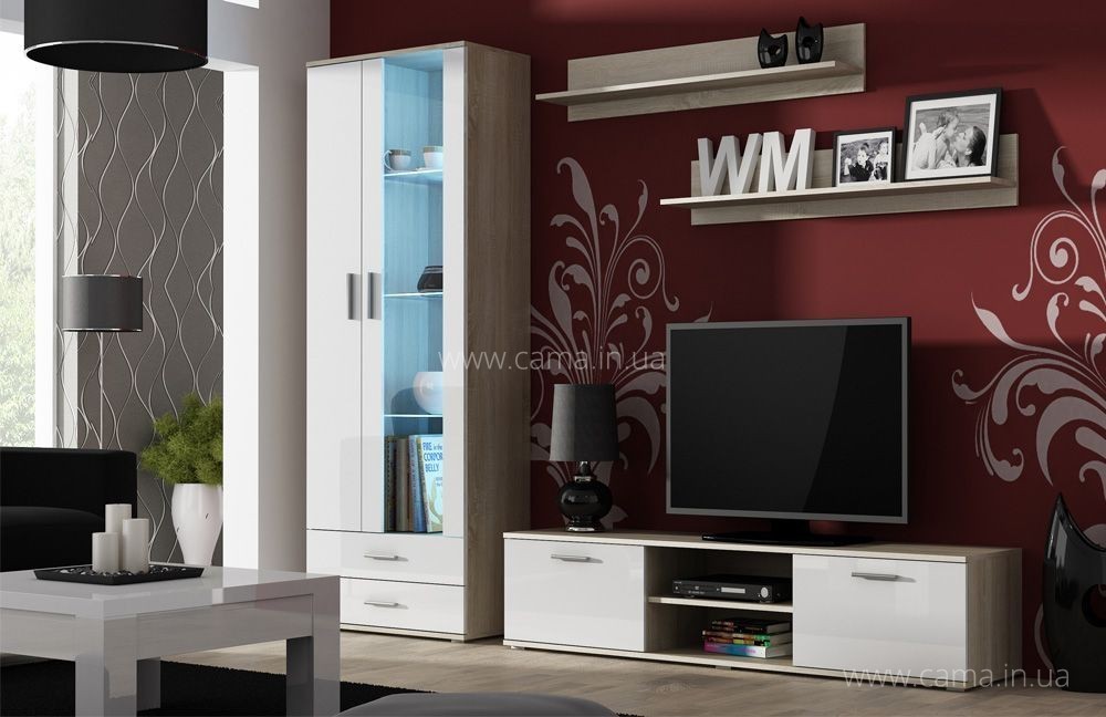 Гостиная Soho 8 дуб сонома/белый глянец Гостиная Soho 8 дуб сонома/белый глянец