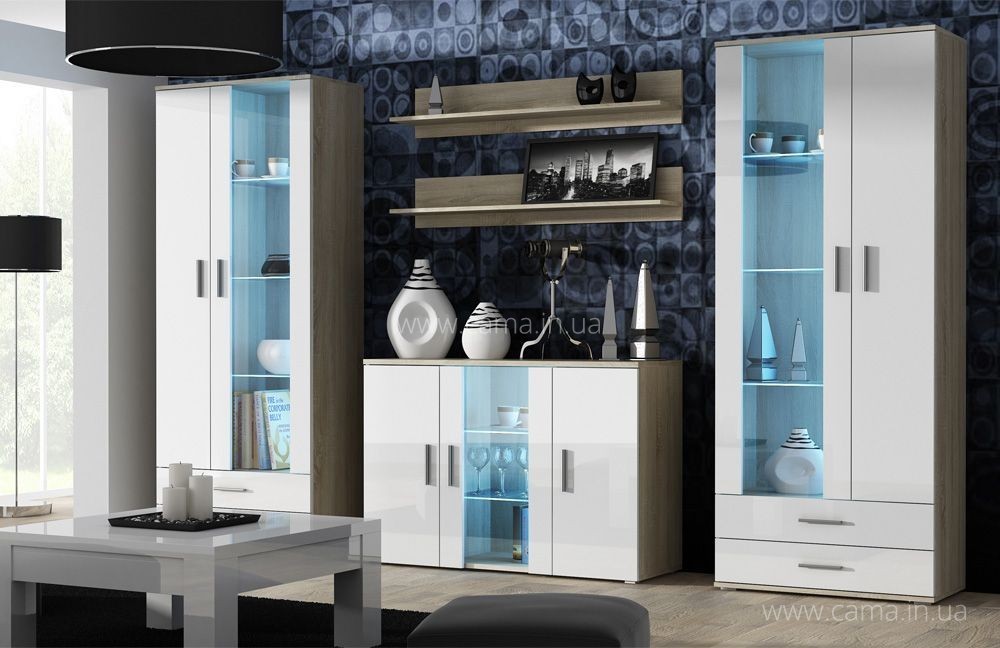 Гостиная Soho 10 дуб сонома/белый глянец Гостиная Soho 10 дуб сонома/белый глянец