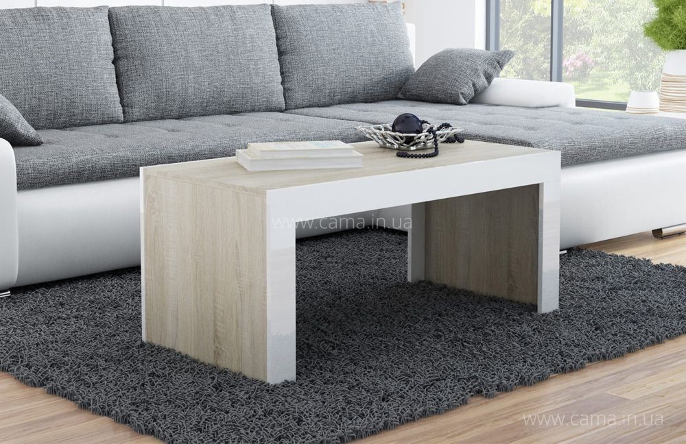 Стол журнальный TESS Дуб сонома/Белый 120 Стол журнальный TESS Дуб сонома/Белый 120