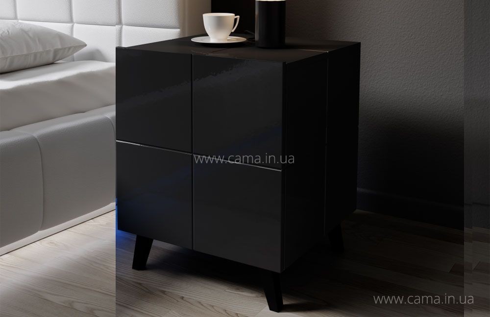 Прикроватные тумбы Reja (2шт) черный глянец Прикроватные тумбы Reja (2шт) черный глянец