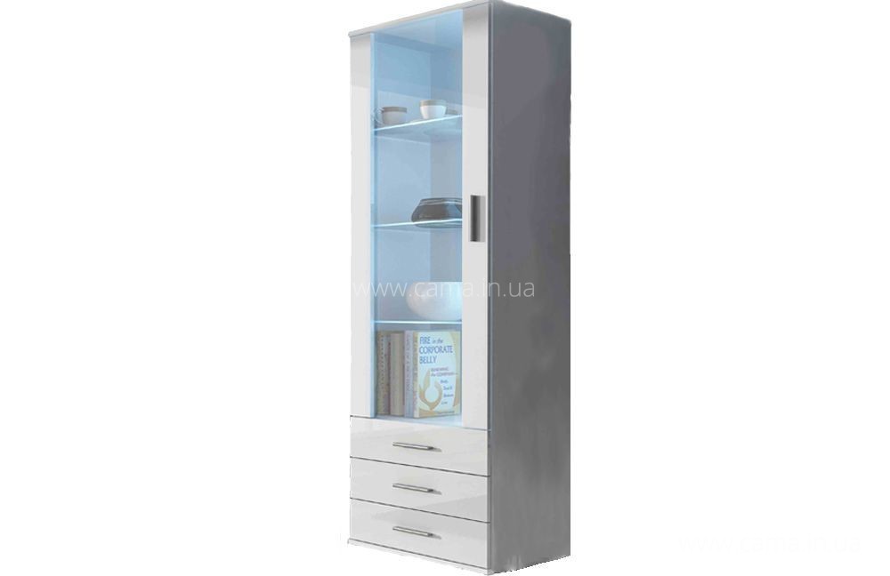 Витрина высокая Soho белый/белый глянец Витрина высокая Soho белый/белый глянец