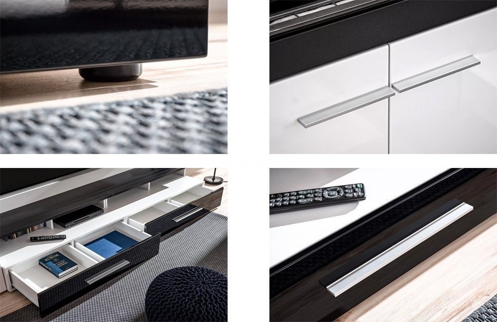 Гостиная CAMINO Белый/Белый Глянец/Черный/Черный Глянец Гостиная CAMINO Белый/Белый Глянец/Черный/Черный Глянец