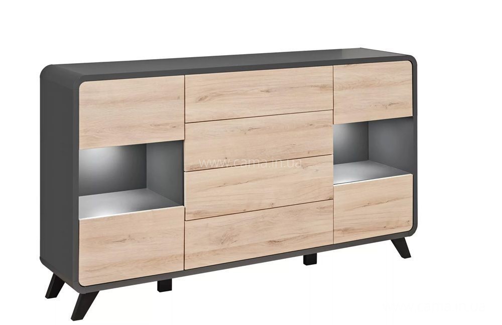 Комод ROUND Антрацит/Кронберг Комод ROUND Антрацит/Кронберг