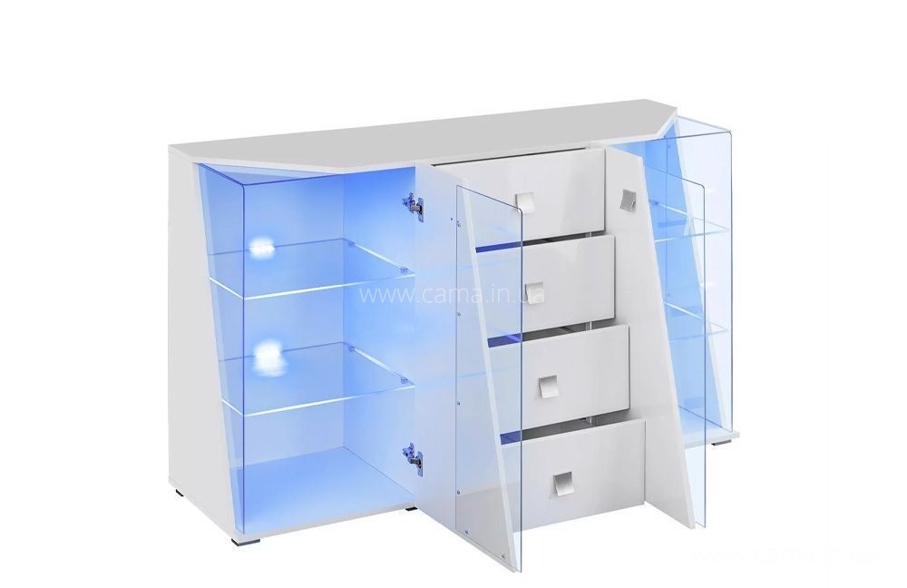 Комод EDGE Белый/Белый глянец Комод EDGE Белый/Белый глянец