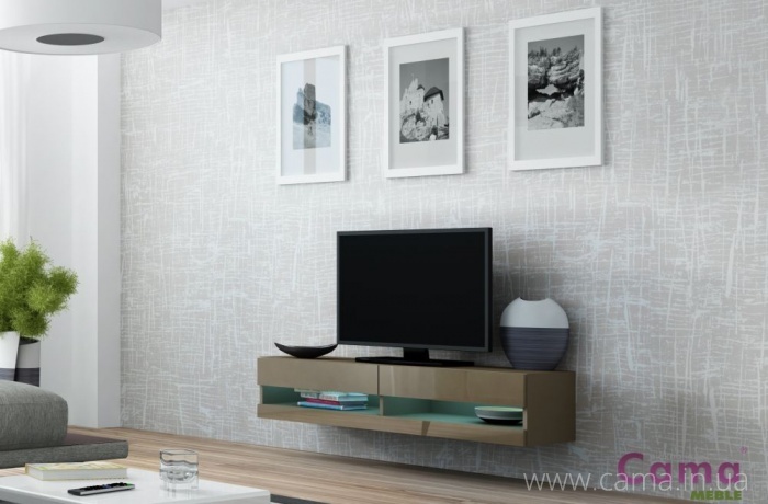 Комод открытый RTV Vigo 140 латте/латте глянец