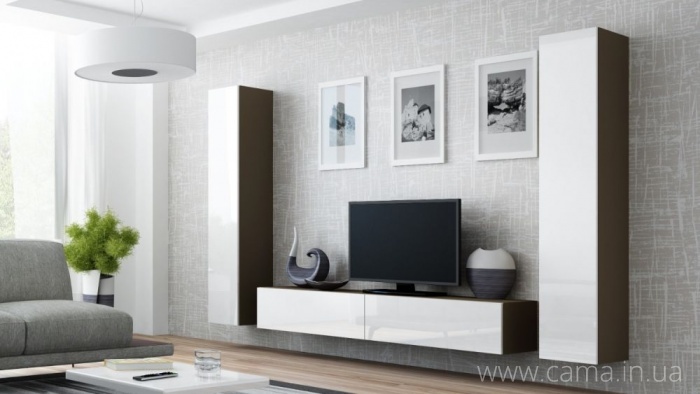 Гостиная Vigo 4 лате/белый глянец