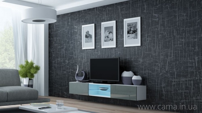 Комод Vigo Glass RTV 180 белый/серый глянец Комод Vigo Glass RTV 180 белый/серый глянец