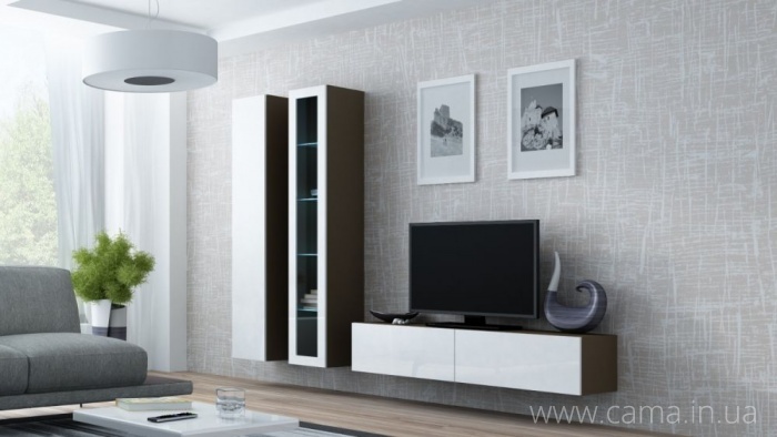 Гостиная Vigo 10 лате/белый глянец