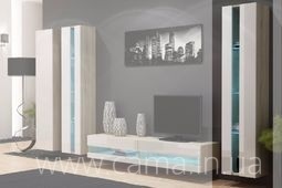 Витрина открытая Vigo 180 дуб сонома/белый глянец