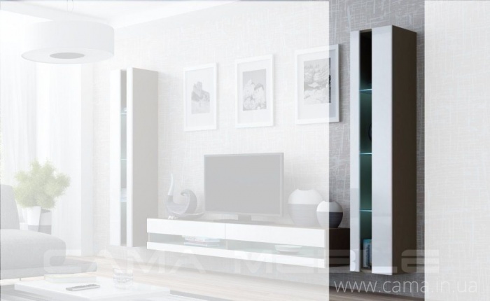 Витрина открытая Vigo 180 латте/белый глянец