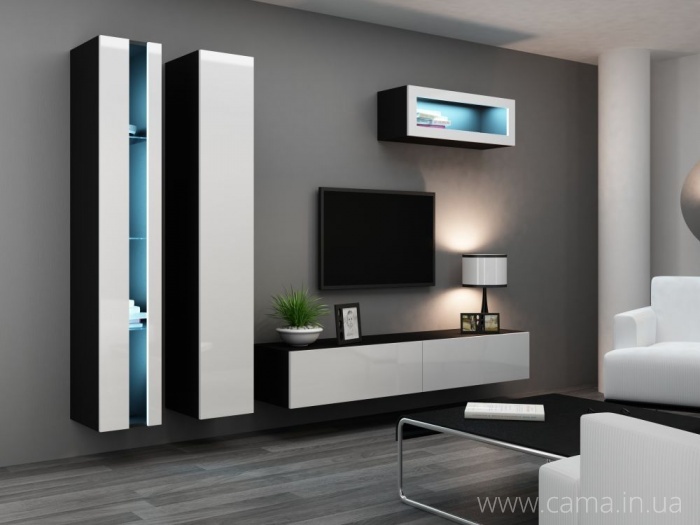 Гостиная Vigo New 2 черный/белый глянец