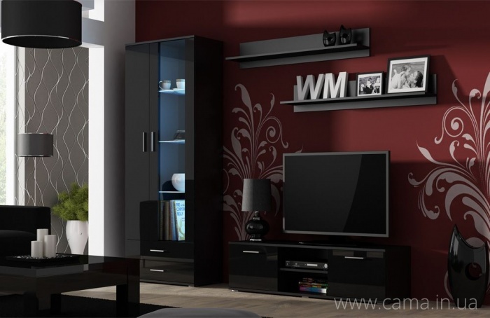 Гостиная Soho 11 черный/черный глянец