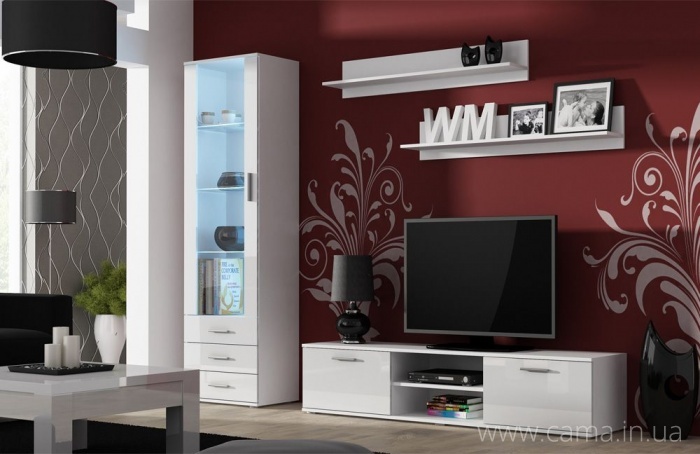 Гостиная Soho 1 белый/белый глянец