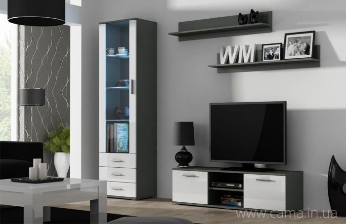 Гостиная Soho 7 серый/белый глянец Гостиная Soho 7 серый/белый глянец