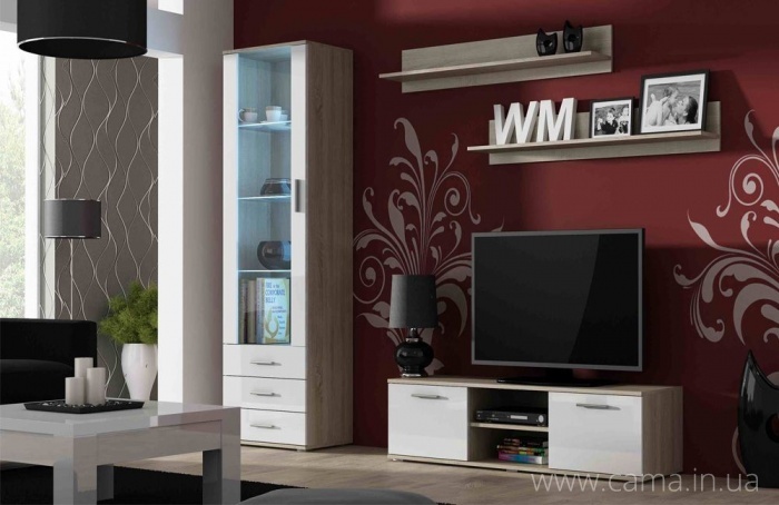 Гостиная Soho 7 дуб сонома/белый глянец Гостиная Soho 7 дуб сонома/белый глянец