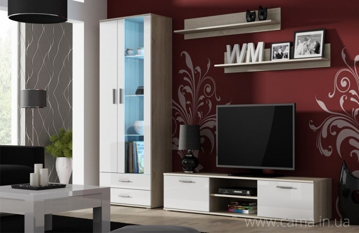 Гостиная Soho 8 дуб сонома/белый глянец Гостиная Soho 8 дуб сонома/белый глянец