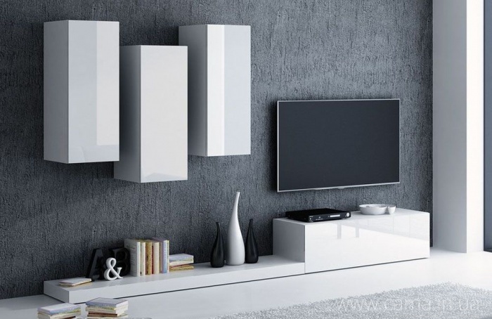 Гостиная Pixel 1 белый/ белый глянец