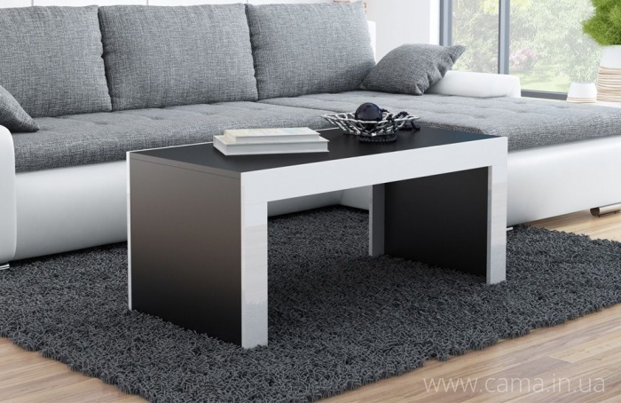 Стол журнальный TESS Черный/Белый 120