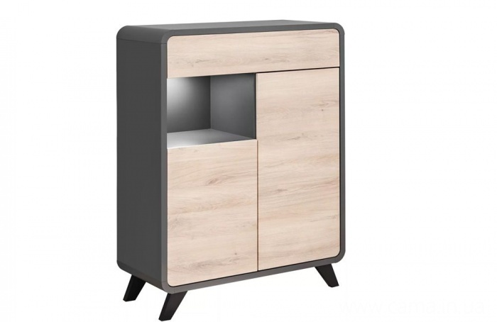 Витрина низкая ROUND Антрацит/Кронберг