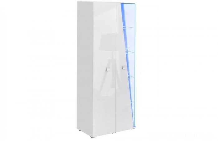 Витрина высокая EDGE Белый/Белый глянец