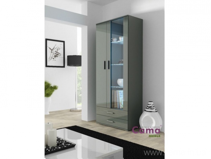 Витрина высокая Soho S-6 серый/серый глянец