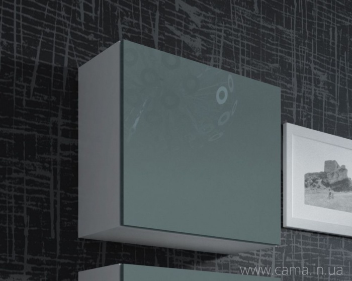 Пенал квадратный Vigo белый/серый глянец Пенал квадратный Vigo белый/серый глянец