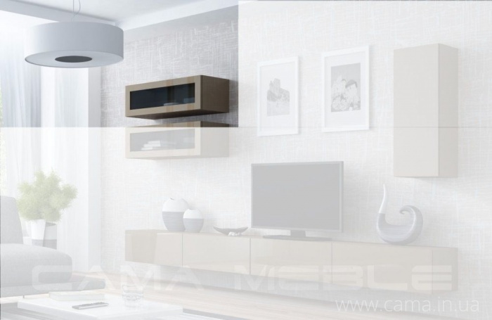 Витрина навесная Vigo 90 латте/латте глянец Витрина навесная Vigo 90 латте/латте глянец