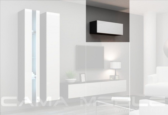 Пенал навесной Vigo 90 черный/белый глянец