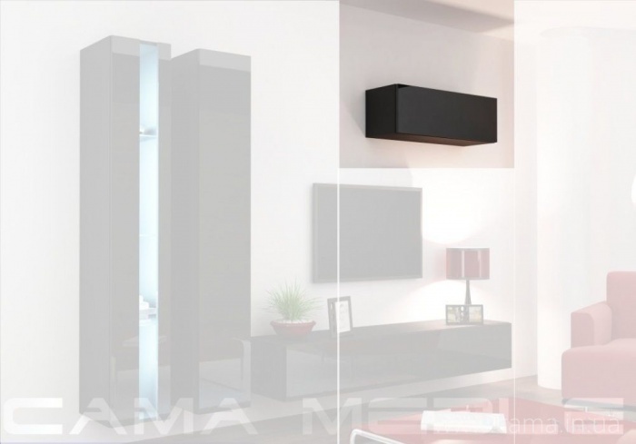 Пенал навесной Vigo 90 черный/черный глянец