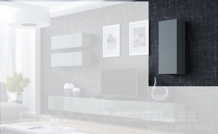 Пенал навесной Vigo 90 серый/серый глянец